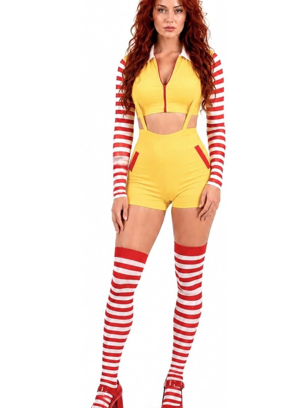 Ronald McDonald Sexy Womens Adult Halloween Costume Size M/L New